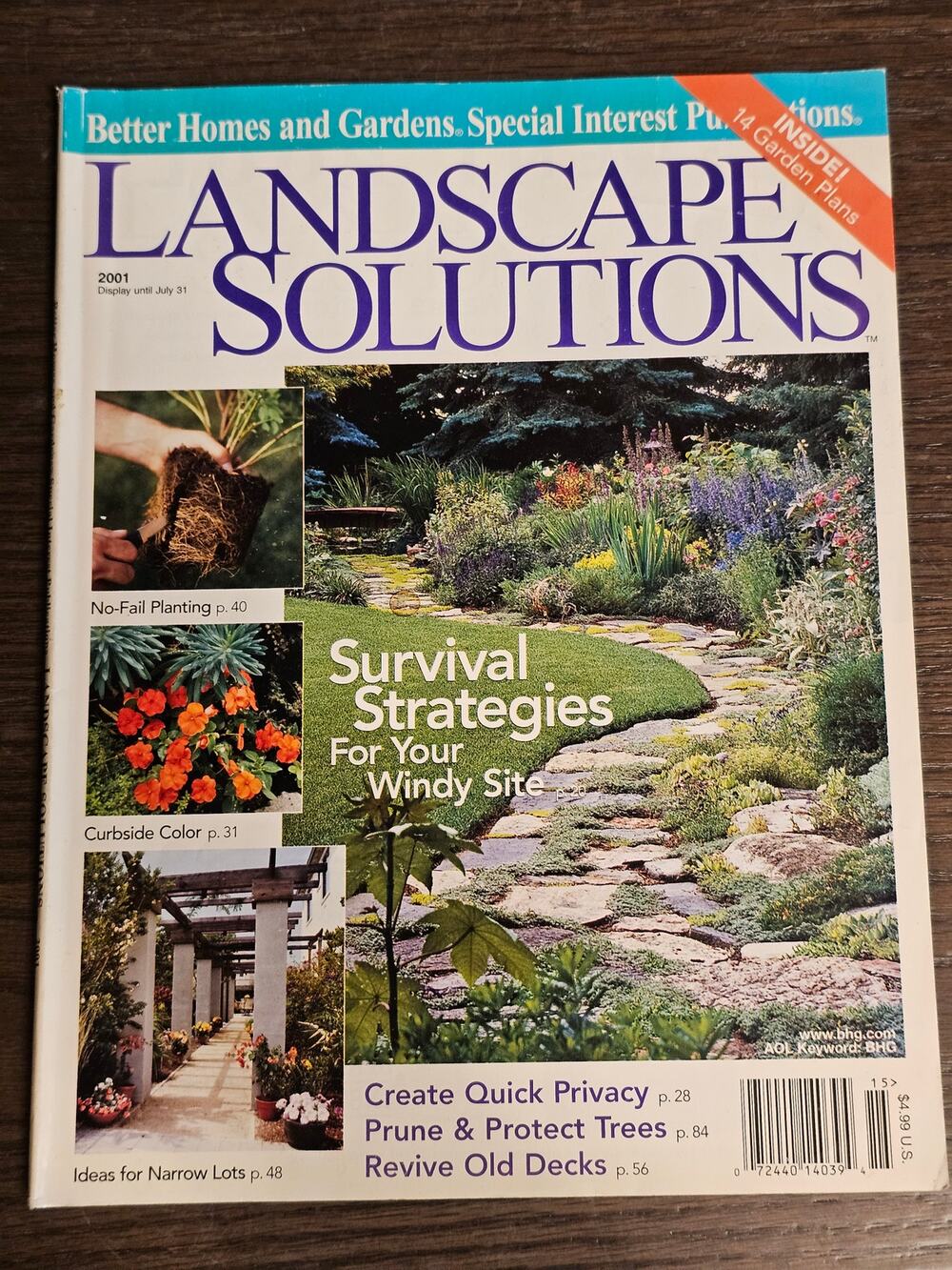 Vintage Better Homes and Gardens LANDSCAPE SOLUTIONS 2001 Revive Old Decks